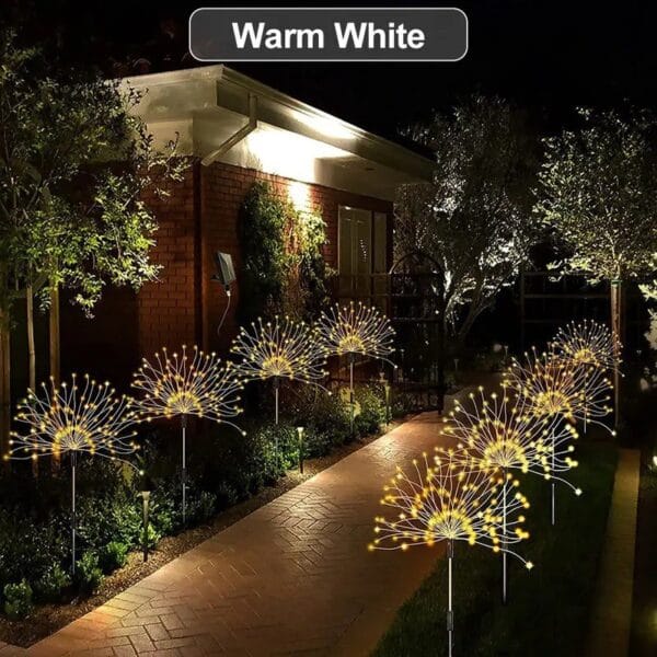 200led Solar Firework Light Waterproof Outdoor 8 Lighting Modes Fairy String Light Christmas Solar Lights Garden Decoration - Image 8