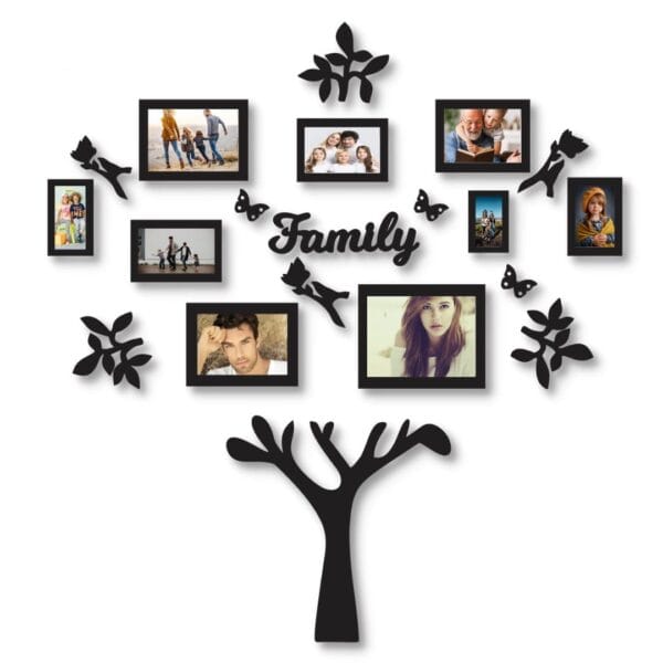 3d Wall Art Family Tree | Wooden Family Tree Photo Wall Decoration - Image 2