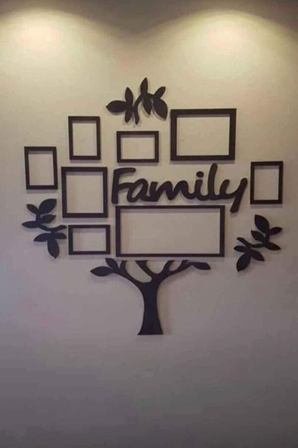 3d Wall Art Family Tree | Wooden Family Tree Photo Wall Decoration - Image 3