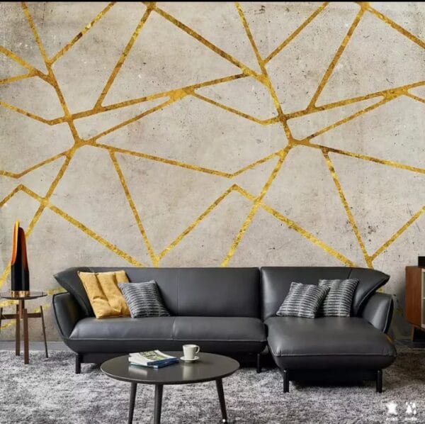 Acrylic Mirror Wall Stickers Golden Wall Strips Acrylic Mirror Wall Decor 8 Ft Size - Image 5