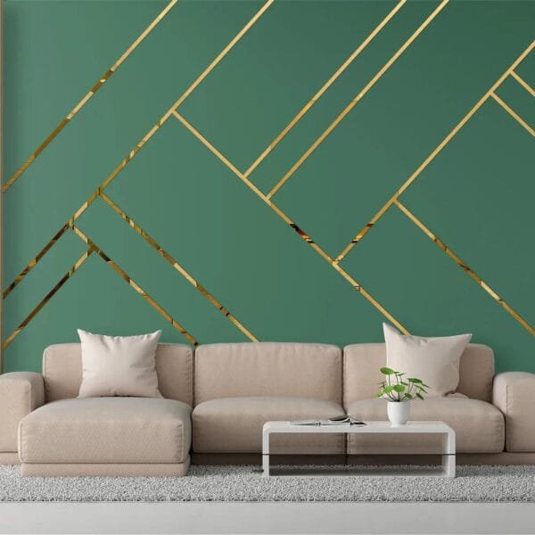 Acrylic Mirror Wall Stickers Golden Wall Strips Acrylic Mirror Wall Decor 8 Ft Size - Image 3