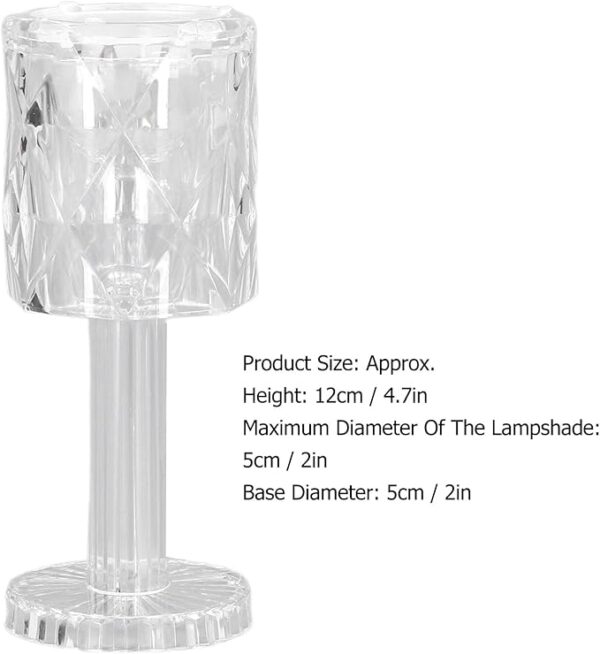 Mini Light For Indoor Decoration Crystal Lamp, Clear Plastic Protection Led Crystal Lamp Cafe Bar Bedroom (warm) - Image 2