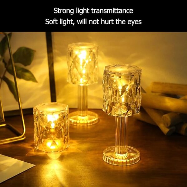 Mini Light For Indoor Decoration Crystal Lamp, Clear Plastic Protection Led Crystal Lamp Cafe Bar Bedroom (warm) - Image 4