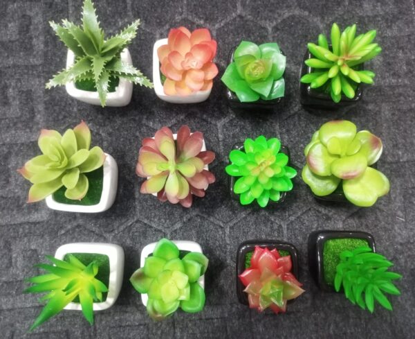 Mini Plant Artificial Flowers Decoration | Artificial Plants Ball For Home (1 Pc Square Shape) - Image 4
