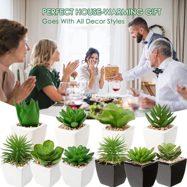 Mini Plant Artificial Flowers Decoration | Artificial Plants Ball For Home (1 Pc Square Shape) - Image 7