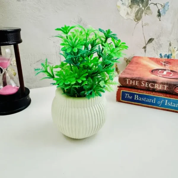 Pack Of 4 Mini Planters | Artificial Decoration Mini Plants - Image 8