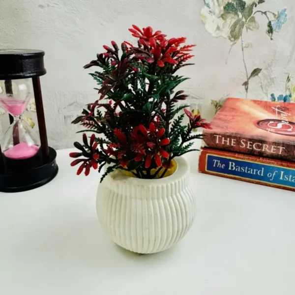 Pack Of 4 Mini Planters | Artificial Decoration Mini Plants - Image 7