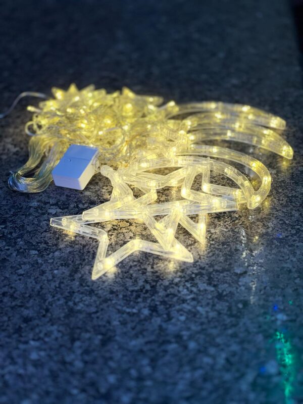 Ramadan Decoration Lights,star & Moon Curtain Lights( 10ft Curtain Light ) - Image 3